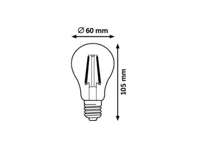 Žiarovka LED-filament E27, 7,2W, 4000K, stmievateľná - 1551