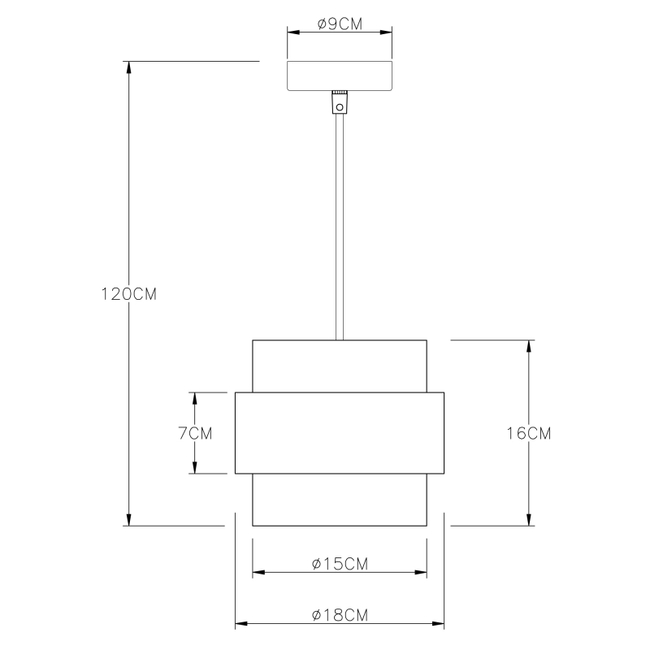 Závesné svietidlo MILLEY - 60W, E27, IP20 - 15560H