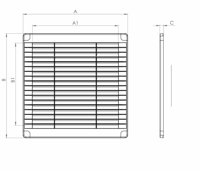 Mriežka biela 250x250 airRoxy
