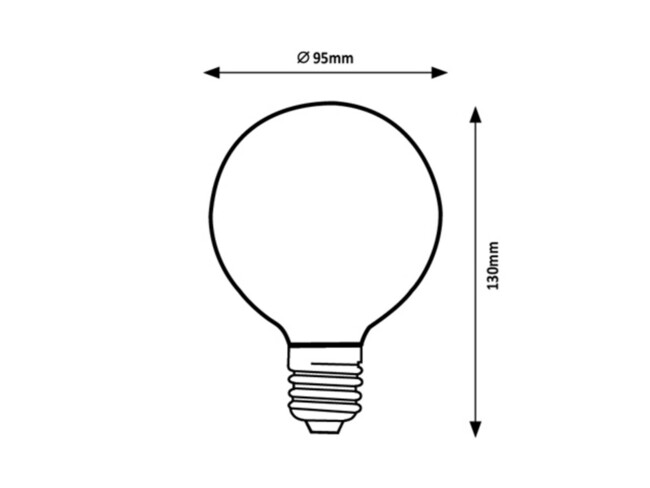 Žiarovka FILAMENT- LED/ RGB-W - E27, 4W, 2700K, IP20 - 1989
