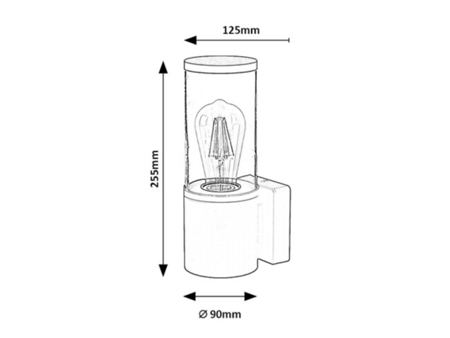Svietidlo WELLINGTON - E27/60W, IP44 - 7502