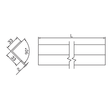 Uholník ochranný OU 1,7m