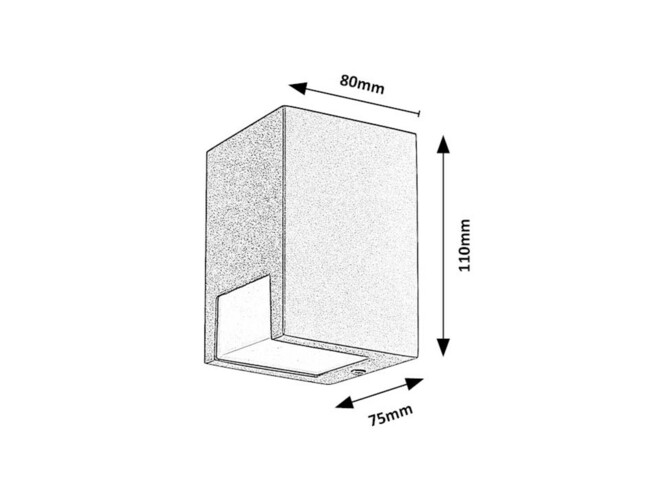 Svietidlo CERNON - GU10 1x MAX 7W, IP44 - 77054