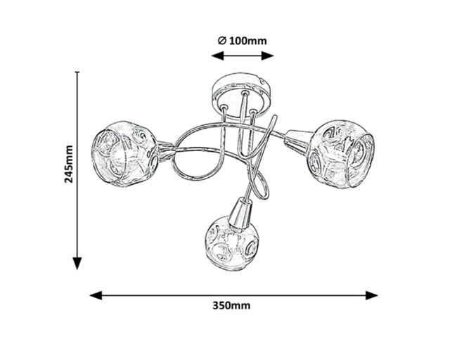 Svietidlo TAMARA - E14/3x max. 40W, IP20 - 5348