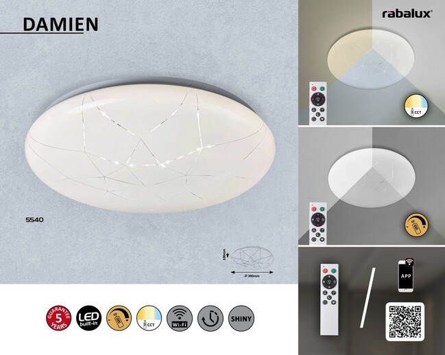 Svietidlo DAMIEN - LED/24W, IP20 - 5540