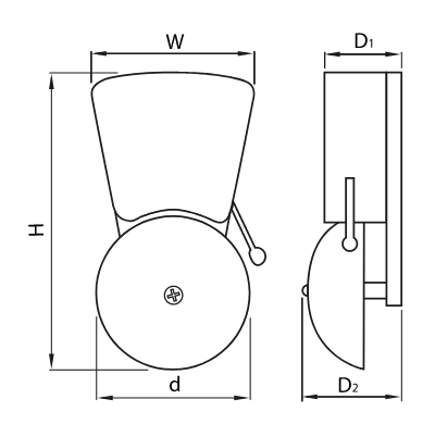 Zvonček nástenný 230V