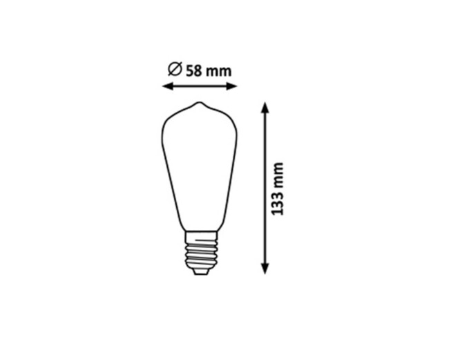 Žiarovka LED-filament, E27, 5,4W, 2700K - 1659