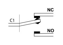 Mikrospínač s pákou a kladkou