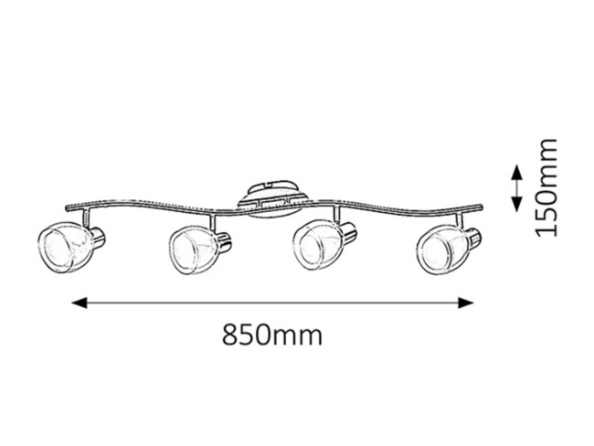 Svietidlo DAVE - E14/4x max. 40W, IP20 - 6838