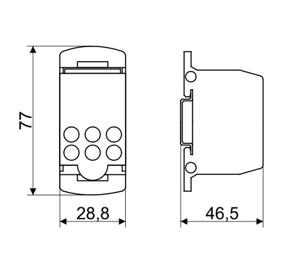 Svorka odbočná 1x70mm2/6×25mm2 1000VAC/DC,160A