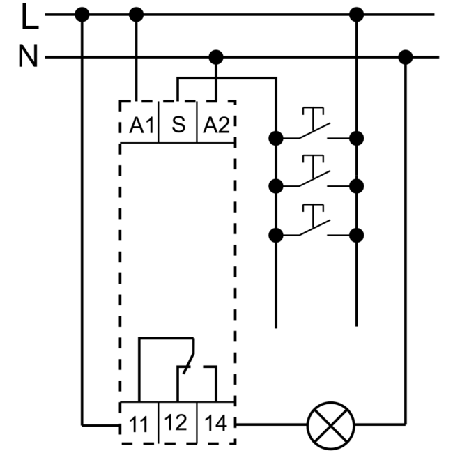 Relé impulzné, 1P, 16A, AC/DC12V-240V