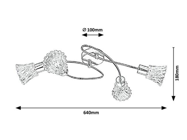 Svietidlo HESTIA - E14/4x max. 40W, IP20 - 5302