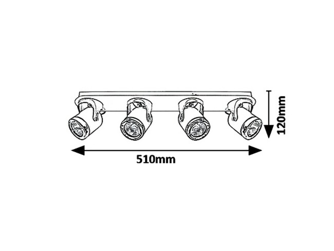 Svietidlo APRIL - GU10/ 4X max 5W, IP20 - 5036