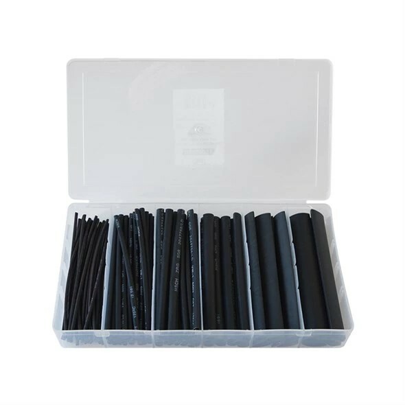 Zmršťovacia trubka - sada 100ks - čierna