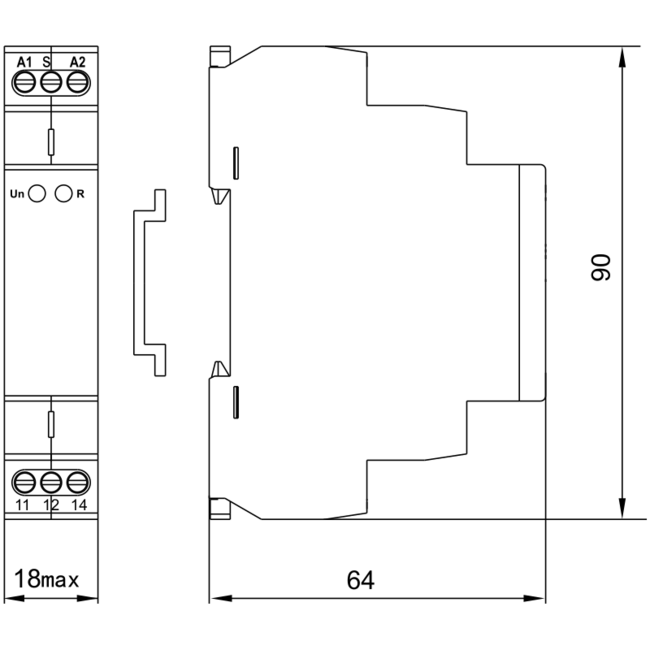 Relé impulzné, 1P, 16A, AC/DC12V-240V