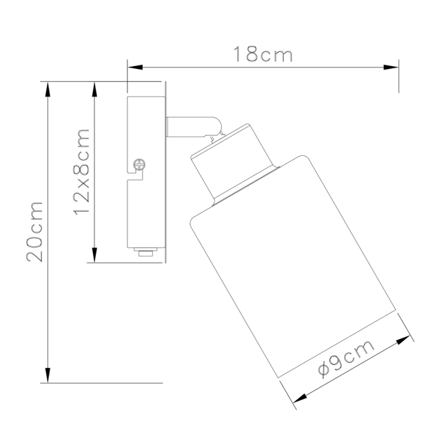 Bodové svietidlo HADERA - 15W,E27,IP20 - 15465-1
