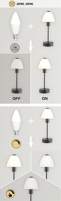 Stolové svietidlo LYDIA - E14/40W, IP20 - 2295