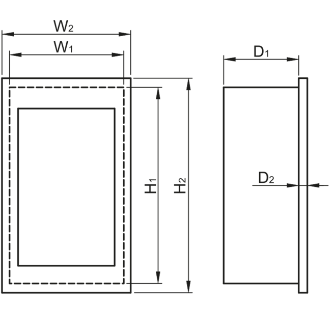 Rozvodnica zapust. 2x12 mod. biele dv