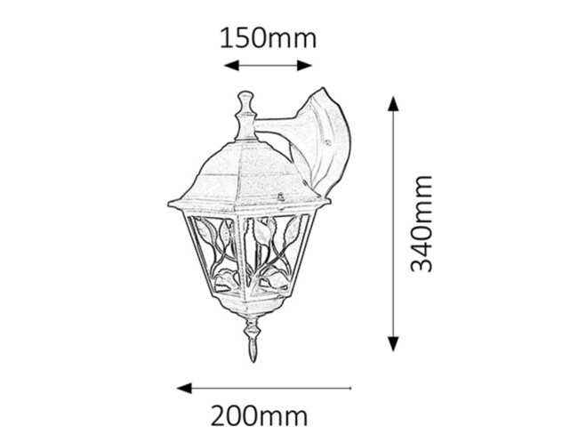 Svietidlo HAGA - E27/100W, IP44 - 8244