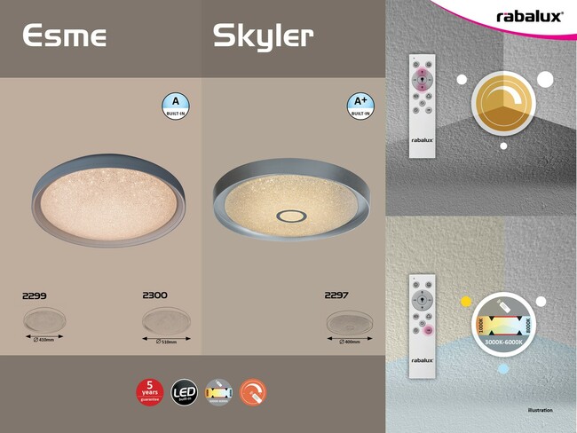 Svietidlo ESME - LED 40W, 230V, 50Hz, IP20 - 2300