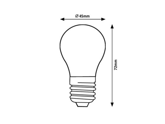 Žiarovka FILAMENT - LED - 4W, 470lm, 4000K, IP20 - 79051