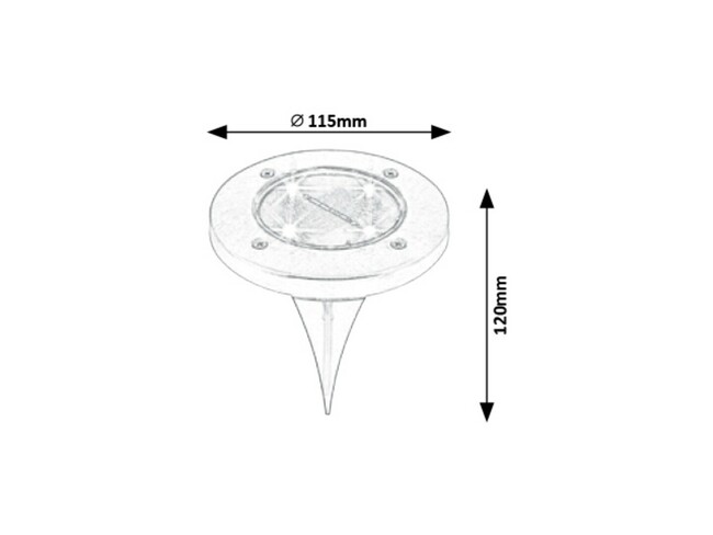 Svietidlo DANNET - LED/0,24W, DC 1,2V, IP44 - 7975