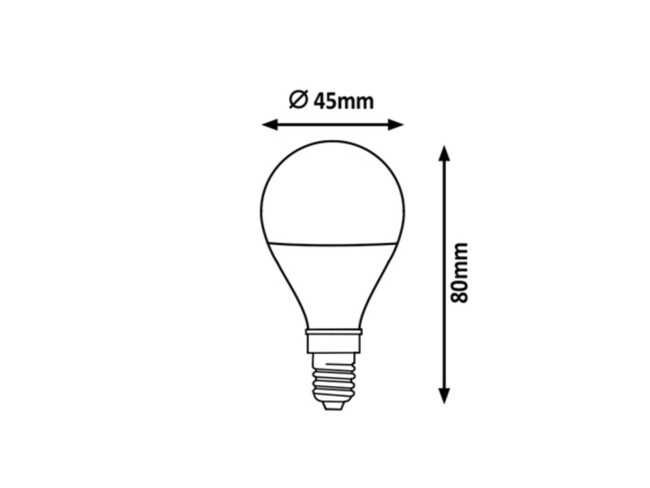 Žiarovka LED, E14, 8W, 4000K - 1804