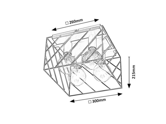 Svietidlo BOROO - E27 4x MAX 25W, IP20 - 71027