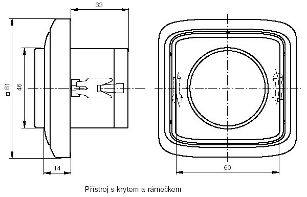TANGO - kryt stmívače s otočným ovládáním, biely
