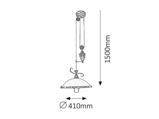 Svietidlo ELISETT - E27/60W, IP20 - 2756