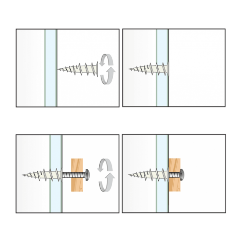 Hmoždinka do sadrokartónu so skrutkou 4x40- PLAST (50ks)