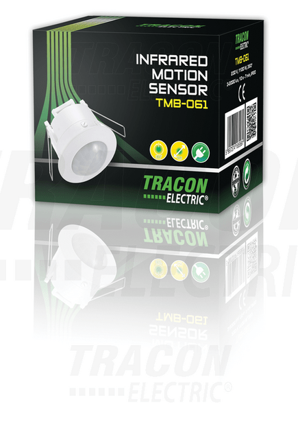 Pohybový senzor zapustený 360°, 230V, 50 Hz, 3-2000lux, 10s-15min