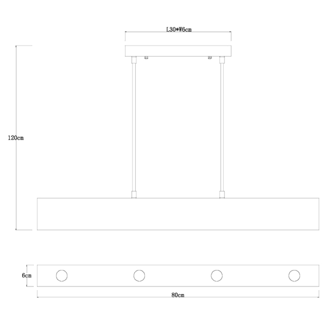 Závesné svietidlo ERNA - 60W,E27,IP20 - 15655-4H