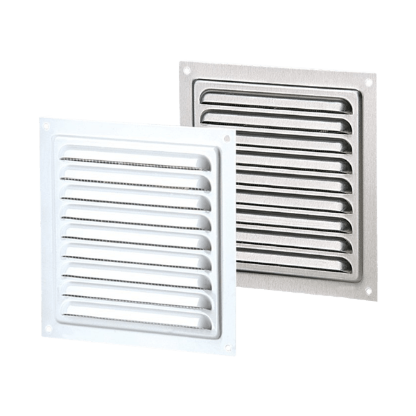 Ventilačná mriežka kovová 150x150 biela