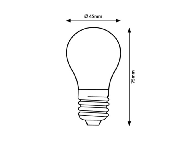 Žiarovka FILAMENT-LED - E27/6W, 2700K, IP20 - 2072