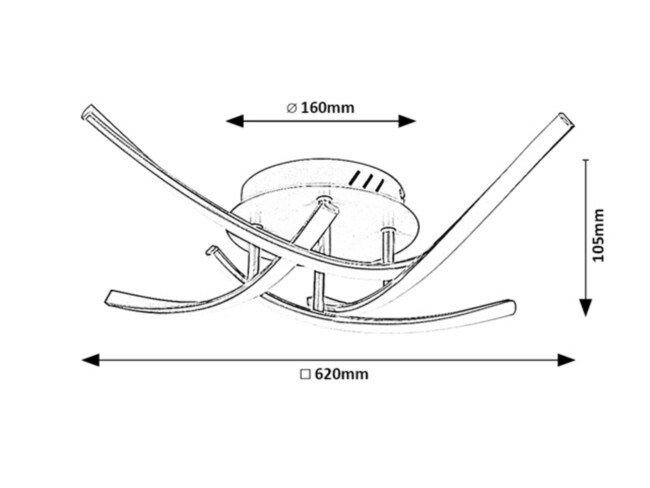 Stropné svietidlo TATJANA - LED/30W, IP20 - 3145