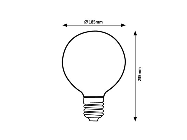 Žiarovka FILAMENT-LED - 4W, 320lm, IP20, jantár - 79076