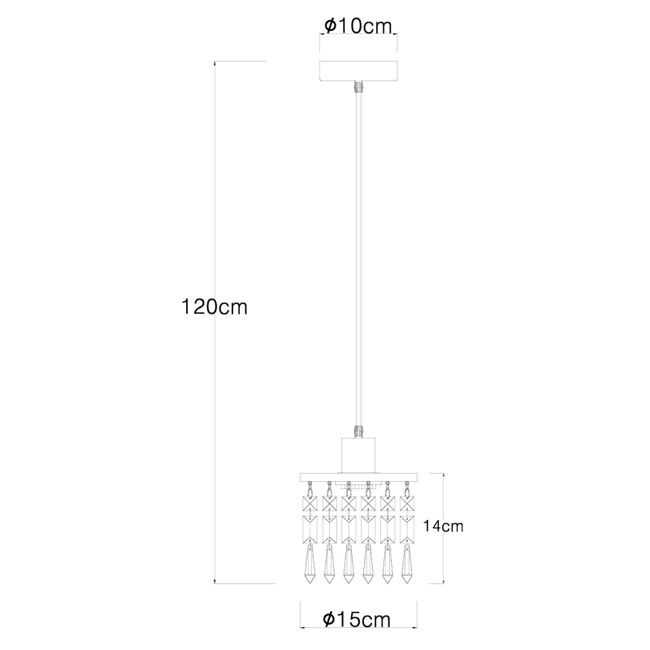 Závesné svietidlo COMMA - 40W,E27,IP20 - 15533H
