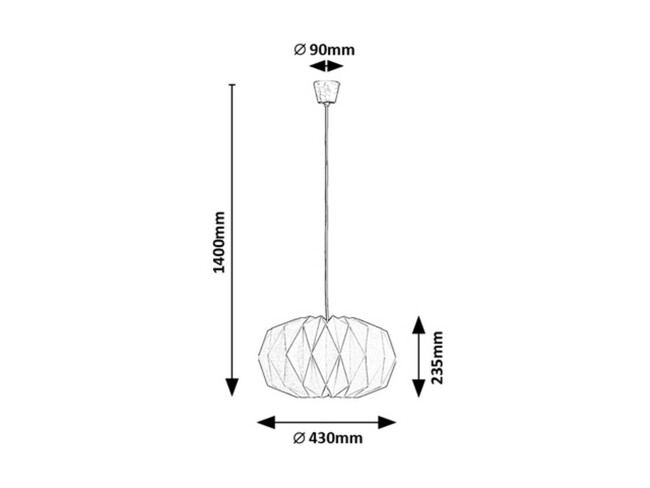 Svietidlo ORMINI - E27 1x MAX 25W, IP20 - 72003