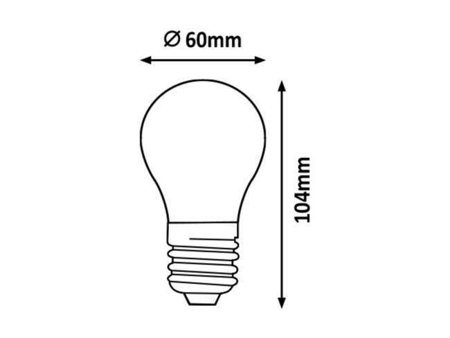 Žiarovka FILAMENT-LED - E27, 4W, 2200K - 1999