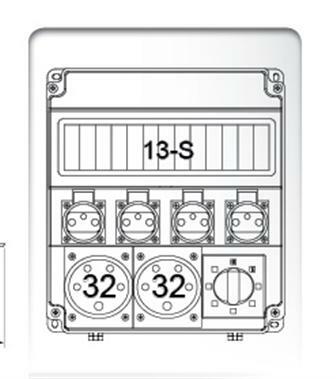 Rozvodnica zás. R-BOX (2x32/5+4x250V+vyp0/1)+13mod