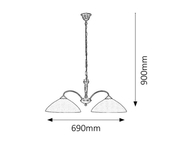 Svietidlo REGINA - E27/2x max. 60W, IP20 - 8177