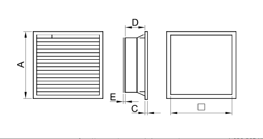Vetrací ventilátor s filtrom