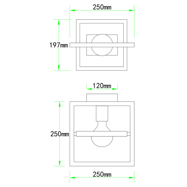 Stropné svietidlo ERICA - 40W,E27,IP20 - 15575D