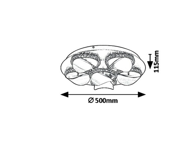 Svietidlo CAPRIANA - LED 36W, 230V, 50Hz, IP20 - 5051