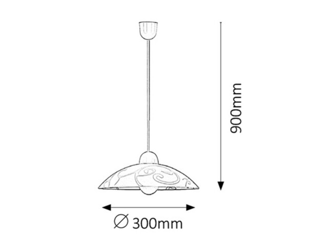 Svietidlo SCROLL - E27/60W, IP20 - 1846