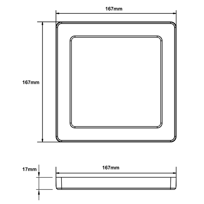 Stropné svietidlo LASSE - 12W,1050/900lm,IP20 - 12380-12B