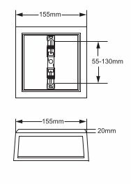 Svietidlo DOWNLIGHT multifunkčný 9W,(štvorec) CCT 630lm POLTON