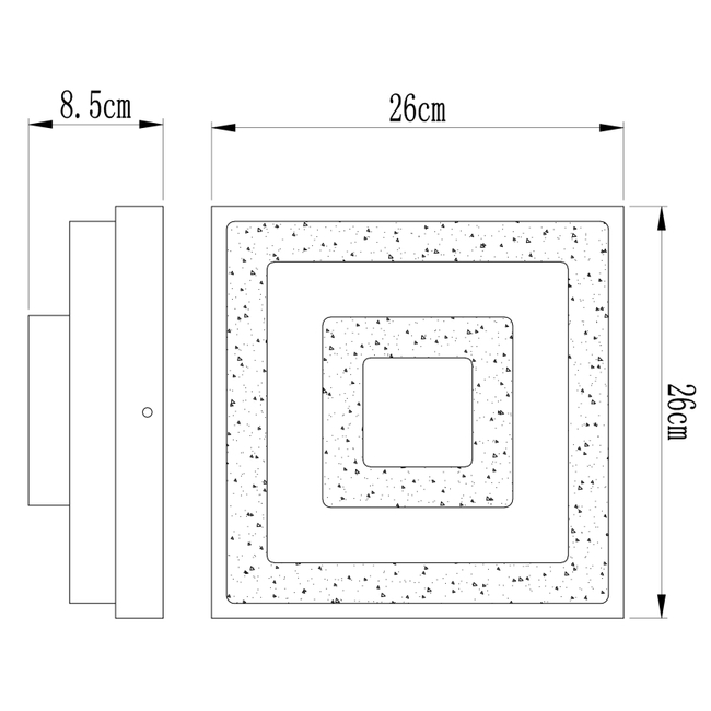 Stropné svietidlo FOGO - 16W,1600/950lm,IP20 - 49246-16