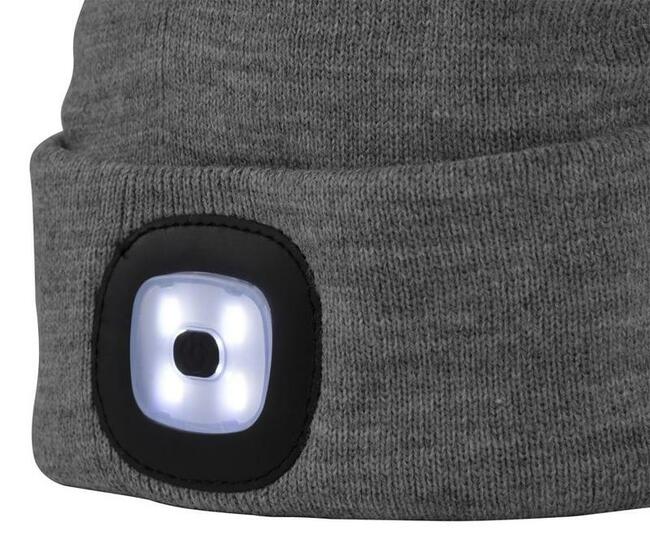 Čiapka LED - sivá